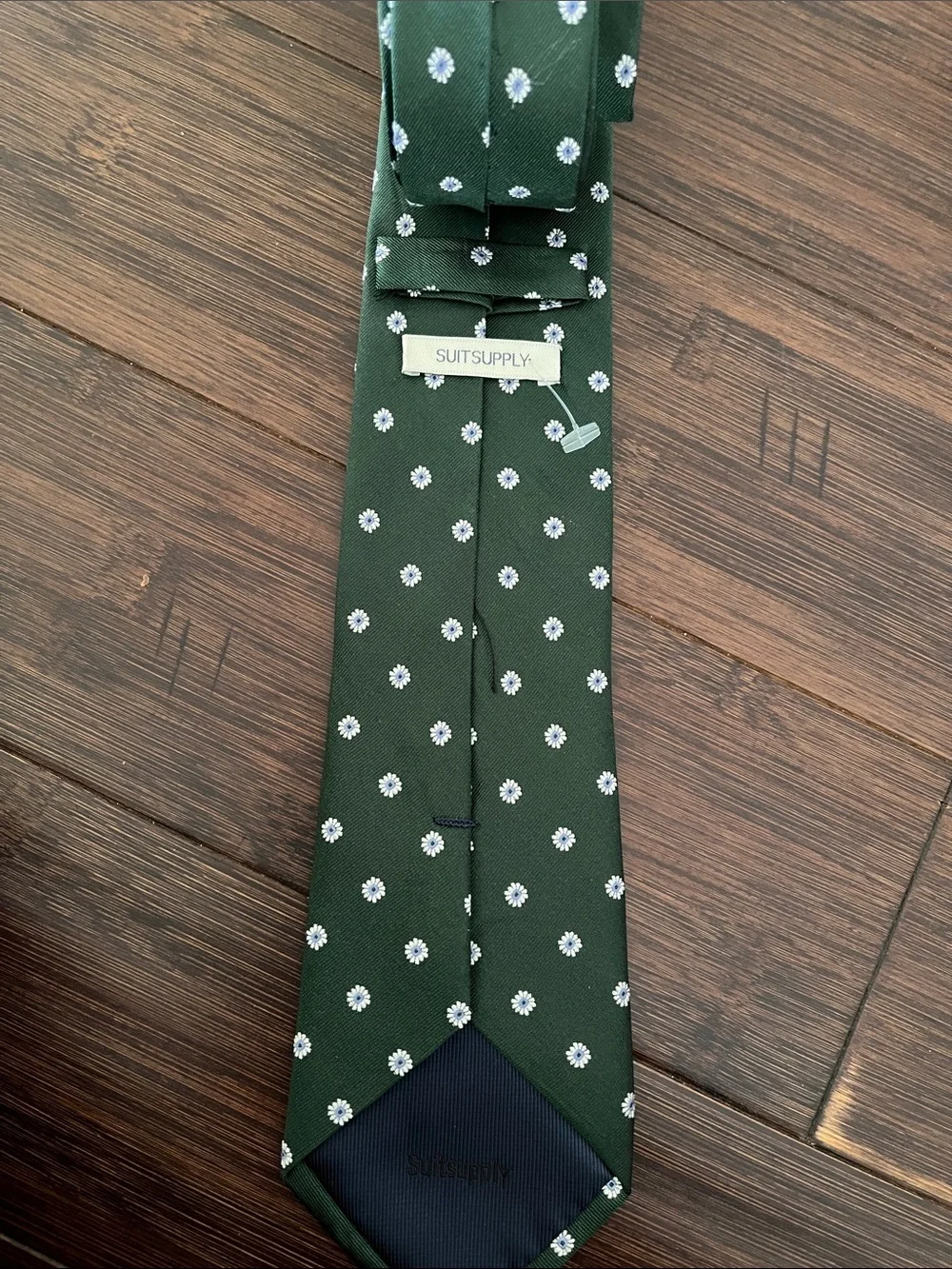 SuitSupply Green Floral Dot Men's Tie